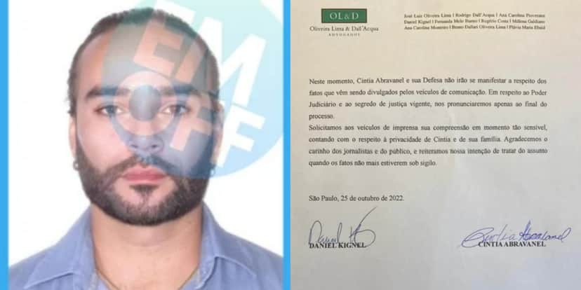 Leandro Silvestre e comunicado assinado por Cintia Abravanel (Foto: Reprodução/Coluna Erlan Bastos EM OFF/Band) Leandro Silvestre e comunicado assinado por Cintia Abravanel (Foto: Reprodução/Coluna Erlan Bastos EM OFF/Band)
