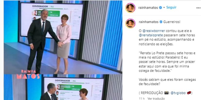 William Bonner diz o que ele e Renata Lo Prete viveram em estúdios da Globo: "Sete horas" William Bonner diz o que ele e Renata Lo Prete viveram em estúdios da Globo: "Sete horas"