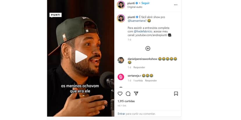 Fred fala sobre Luan Santana Fred fala sobre Luan Santana