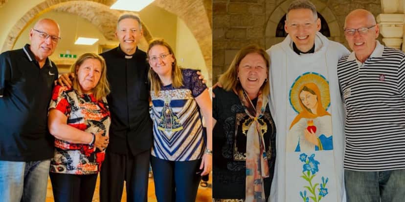 Outra sequência de fotos do padre para homenagear seu pai (Reprodução: Instagram) Outra sequência de fotos do padre para homenagear seu pai (Reprodução: Instagram)