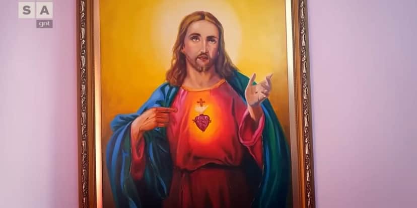 Quadro do Sagrado Coração (Reprodução: Youtube) Quadro do Sagrado Coração (Reprodução: Youtube)