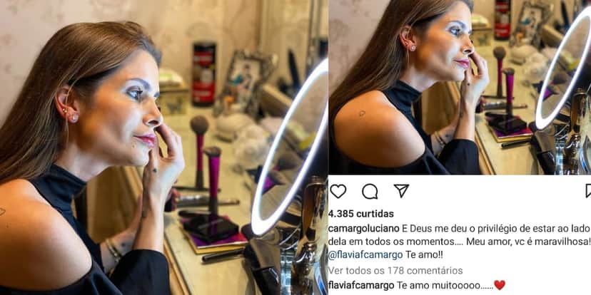 Luciano Camargo faz bela declaração para sua esposa Flavia Camargo (Reprodução: Instagram) Luciano Camargo faz bela declaração para sua esposa Flavia Camargo (Reprodução: Instagram)