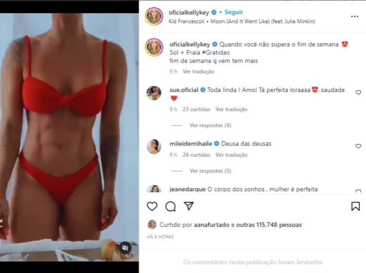 Kelly Key surge de biquíni em vídeo (Foto: Reprodução/Instagram) Kelly Key surge de biquíni em vídeo (Foto: Reprodução/Instagram)