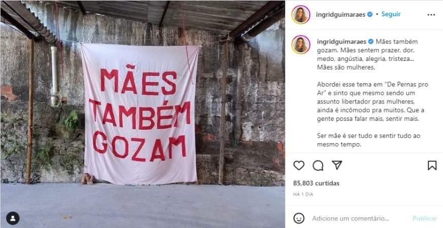 Post de Ingrid Guimarães (Foto: Reprodução/Instagram) Post de Ingrid Guimarães (Foto: Reprodução/Instagram)