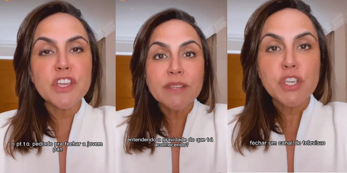 Carla Cecato afirmou que o PT está querendo censurar o canal de televisão (Reprodução: Instagram) Carla Cecato afirmou que o PT está querendo censurar o canal de televisão (Reprodução: Instagram)