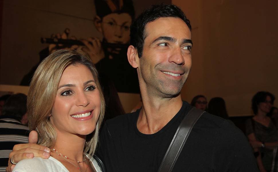 César Tralli e Flávia Freire já foram casados César Tralli e Flávia Freire já foram casados