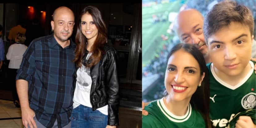 O casal teve apenas um filho, Gabriel, e a família é toda palmeirense (Reprodução: Instagram) O casal teve apenas um filho, Gabriel, e a família é toda palmeirense (Reprodução: Instagram)
