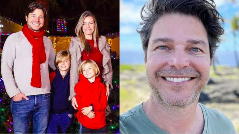 Erik Marmo com sua linda família nos Estados Unidos e atualmente, aos 46 anos Erik Marmo com sua linda família nos Estados Unidos e atualmente, aos 46 anos
