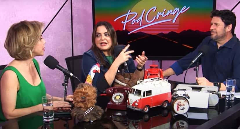Fabíola Reipert ao lado de Keila Jimenez e Michael Keller no Pod Cringe Fabíola Reipert ao lado de Keila Jimenez e Michael Keller no Pod Cringe
