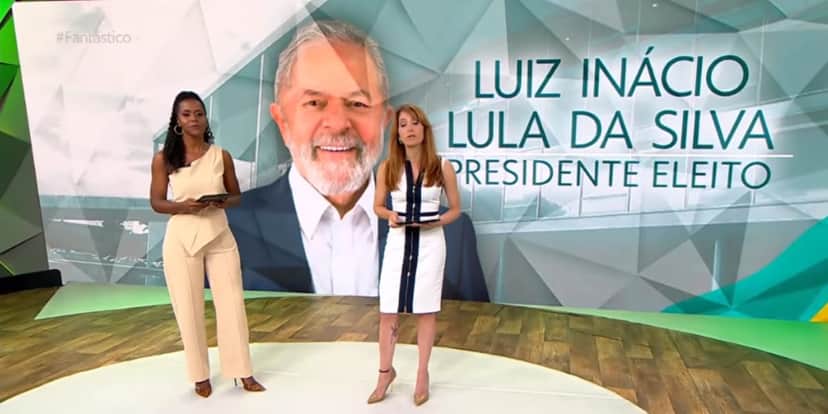Poliana Abritta e Maju Coutinho encerram Fantástico falando da vitória de Lula nas eleições (Reprodução: Globo) Poliana Abritta e Maju Coutinho encerram Fantástico falando da vitória de Lula nas eleições (Reprodução: Globo)