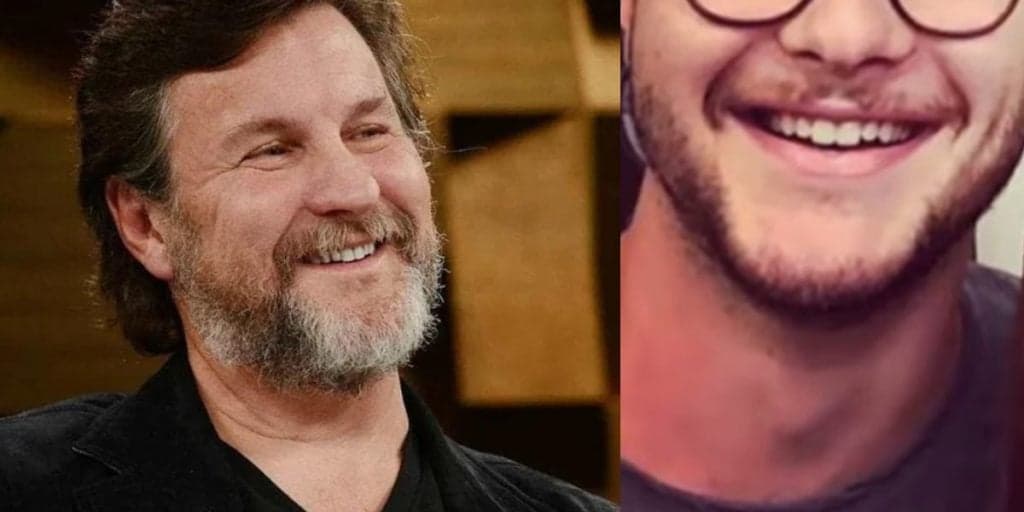 Filho de Antonio Calloni já é adulto e tão idêntico ao pai que chega a fazer os olhos não acreditarem