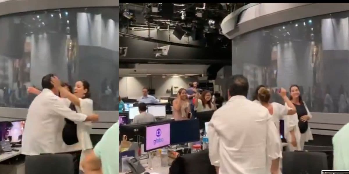 Globo emite comunicado após vídeo de jornalistas em redação do JN (Reprodução) Globo emite comunicado após vídeo de jornalistas em redação do JN (Reprodução)