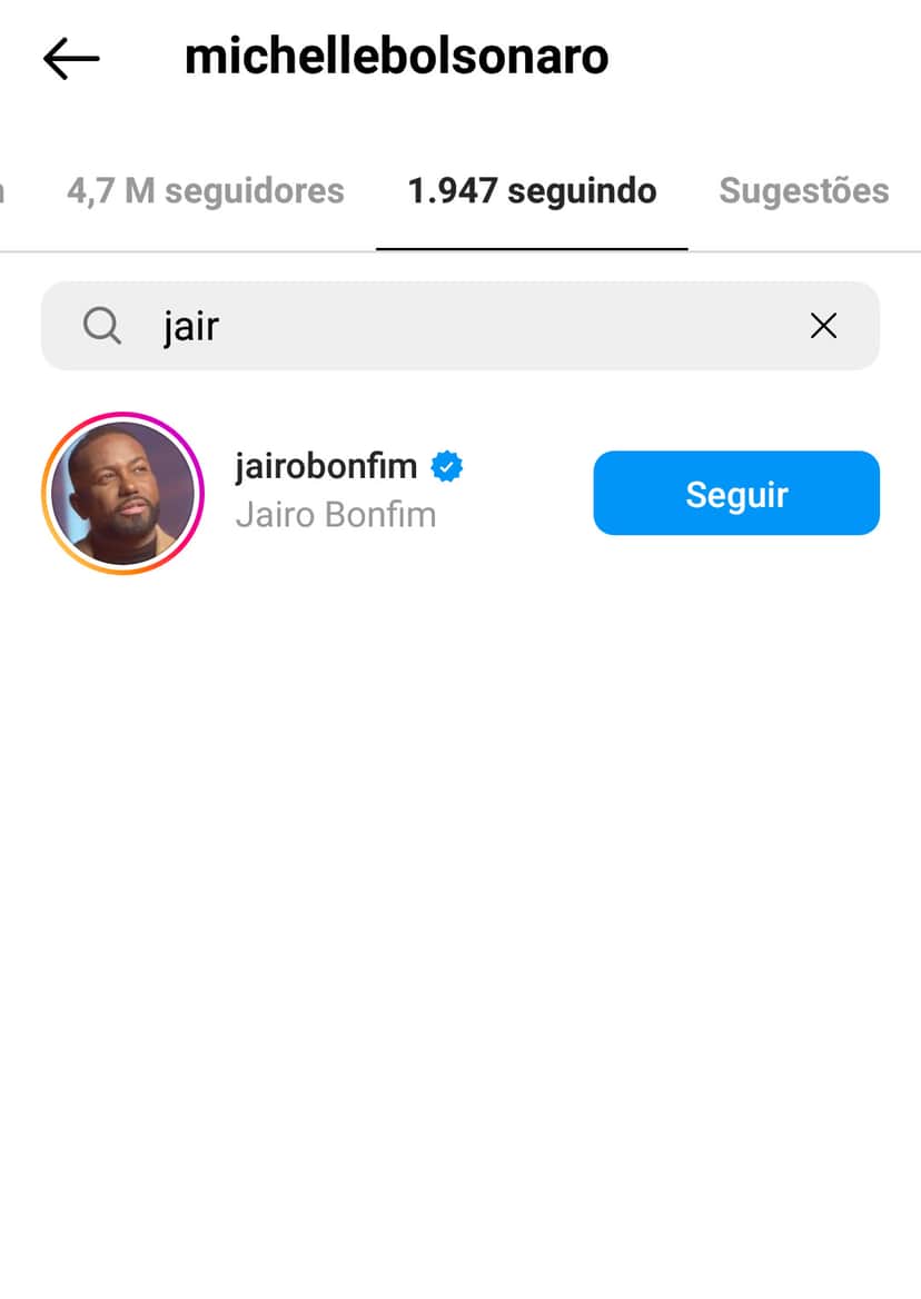 Crise? Unfollow de Jair Bolsonaro e sua esposa Michelle aconteceu antes mesmo do presidente perder a campanha para Lula - Reprodução Crise? Unfollow de Jair Bolsonaro e sua esposa Michelle aconteceu antes mesmo do presidente perder a campanha para Lula - Reprodução