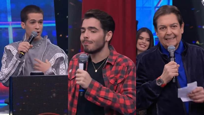 Encontro de João Guilherme, filho de Leonardo, com o filho do Faustão, deu o que falar - Reprodução Encontro de João Guilherme, filho de Leonardo, com o filho do Faustão, deu o que falar - Reprodução