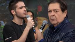 Faustão esquece que está ao vivo na Band e não perdoa João Guilherme: “Essa praga aí”