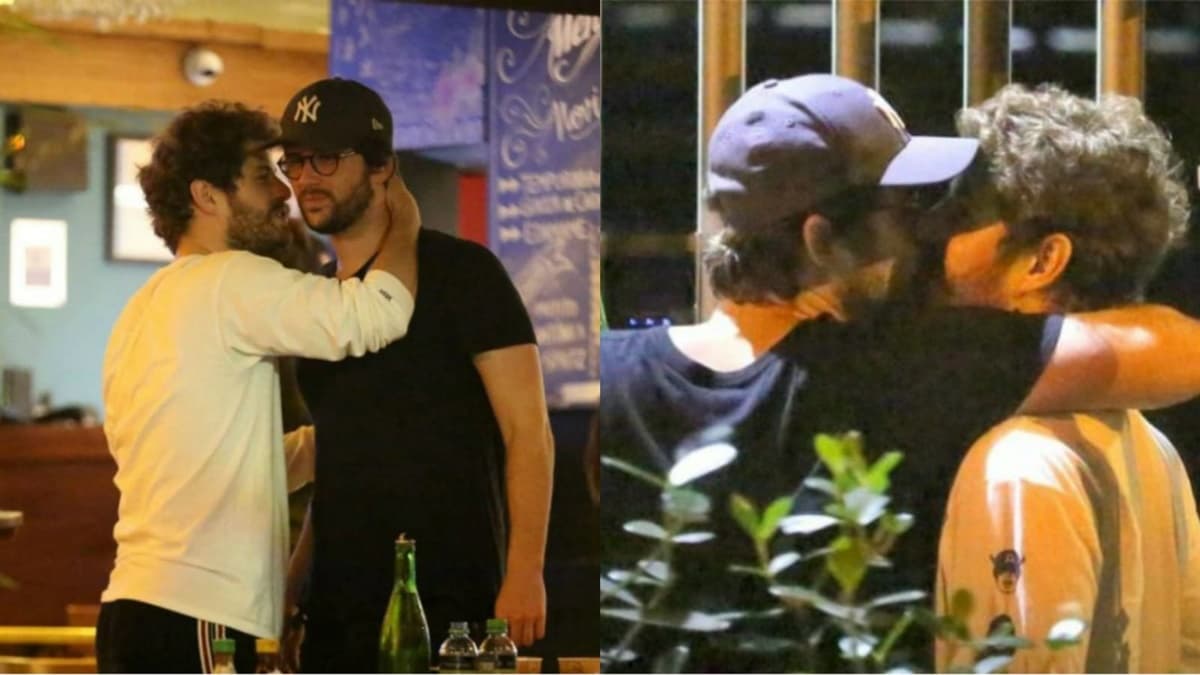O galã foi flagrado aos beijos com Gil Coelho por paparazzo em 2018 O galã foi flagrado aos beijos com Gil Coelho por paparazzo em 2018