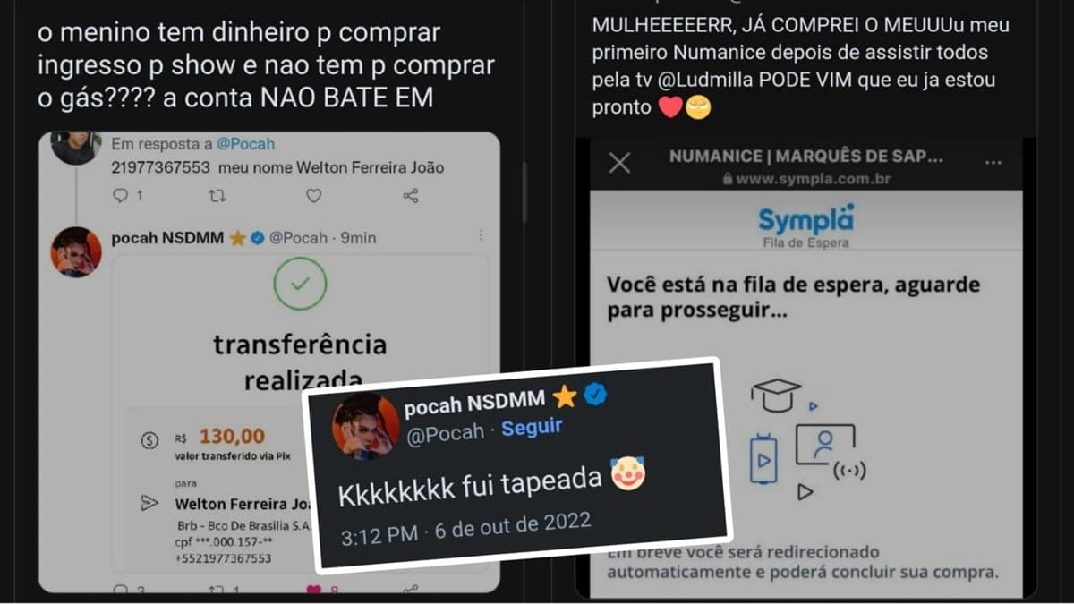 Perfil avisa Pocah que rapaz que pediu ajuda comprou ingresso pra show de Ludmilla; funkeira se revolta Perfil avisa Pocah que rapaz que pediu ajuda comprou ingresso pra show de Ludmilla; funkeira se revolta