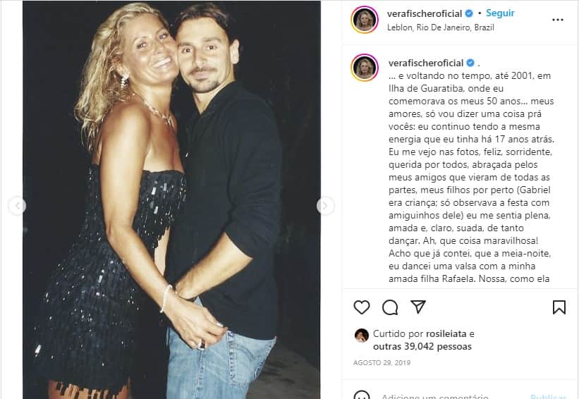 TBT da atriz ao lado de Murilo Rosa - Foto: Reprodução TBT da atriz ao lado de Murilo Rosa - Foto: Reprodução