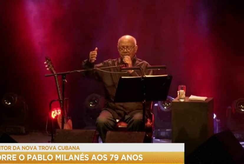 Fala Brasil repercutiu a morte do famoso cantor cubano Pablo Milanés- Foto: Reprodução/Record Fala Brasil repercutiu a morte do famoso cantor cubano Pablo Milanés- Foto: Reprodução/Record