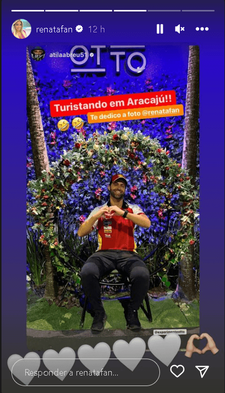 Renata Fan, da Band, recebe declaração de amor, e compartilha divulgando a identidade da sua paixão para todos - Foto Reprodução Renata Fan, da Band, recebe declaração de amor, e compartilha divulgando a identidade da sua paixão para todos - Foto Reprodução