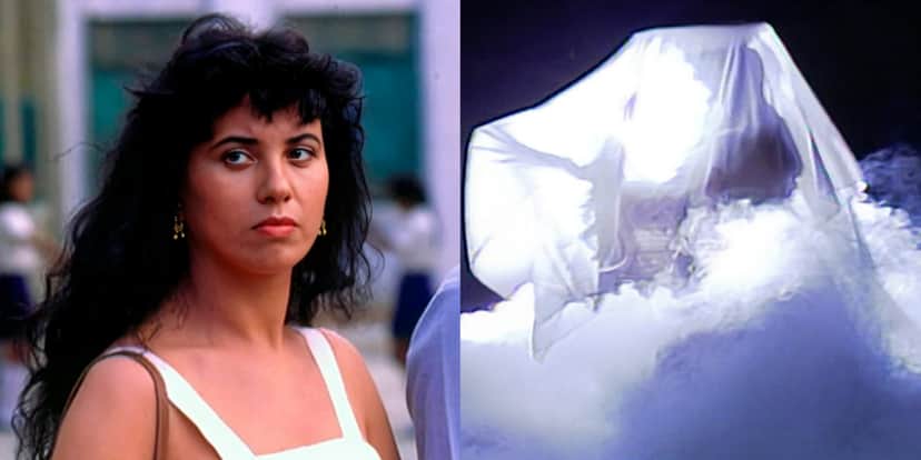 Claudia Alencar como Laura, a Mulher de Branco, em "Tieta" (Foto: Reprodução/TV Globo) Claudia Alencar como Laura, a Mulher de Branco, em "Tieta" (Foto: Reprodução/TV Globo)
