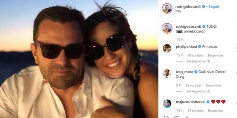O jornalista Rodrigo Bocardi, finalmente revelou quem é o seu grande amor e levou seus seguidores ao delírio - Foto Reprodução Instagram O jornalista Rodrigo Bocardi, finalmente revelou quem é o seu grande amor e levou seus seguidores ao delírio - Foto Reprodução Instagram