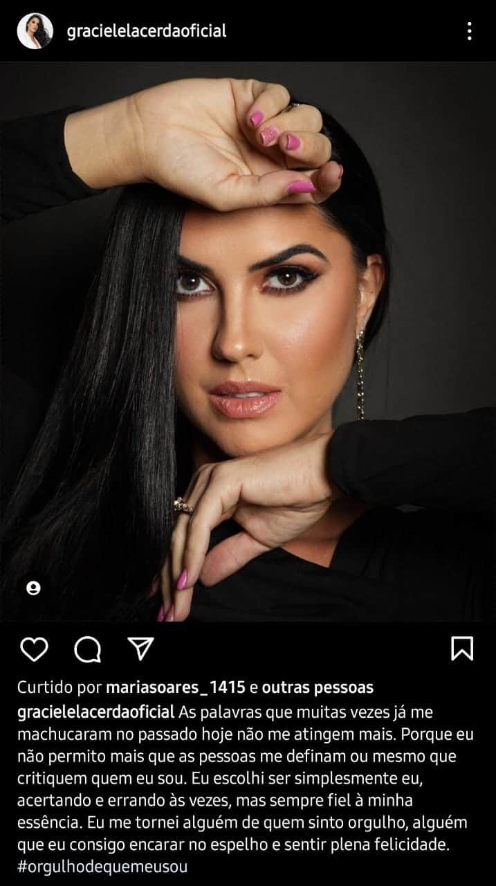 Publicação de Graciele Lacerda (Foto: Reprodução/ Instagram) Publicação de Graciele Lacerda (Foto: Reprodução/ Instagram)