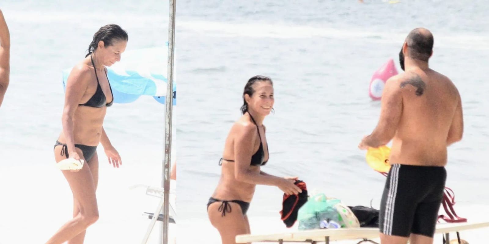 Andréa Beltrão aproveita o calor do Rio de Janeiro para se refrescar em praia de Copacabana (Foto: Reprodução/Montagem) Andréa Beltrão aproveita o calor do Rio de Janeiro para se refrescar em praia de Copacabana (Foto: Reprodução/Montagem)