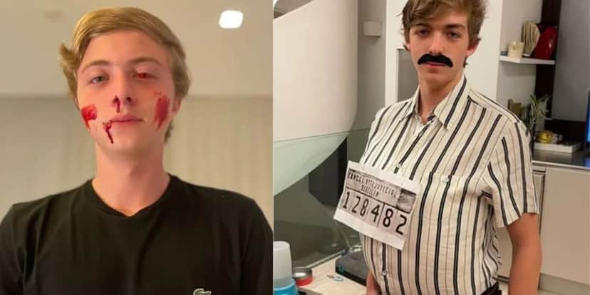 Benício e Joaquim surgem fantasiados para a festa de Halloween em sua mansão (Reprodução: Instagram) Benício e Joaquim surgem fantasiados para a festa de Halloween em sua mansão (Reprodução: Instagram)