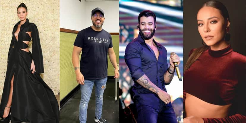 Verdadeiros nomes de Marquezine, Belo, Paolla Oliveira e Gusttavo Lima (Reprodução: Montagem TV Foco) Verdadeiros nomes de Marquezine, Belo, Paolla Oliveira e Gusttavo Lima (Reprodução: Montagem TV Foco)