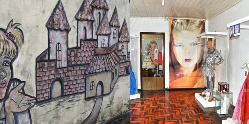Desenhos nas paredes e tecidos cedidos pela produção da Xuxa (Reprodução: Montagem TV Foco) Desenhos nas paredes e tecidos cedidos pela produção da Xuxa (Reprodução: Montagem TV Foco)