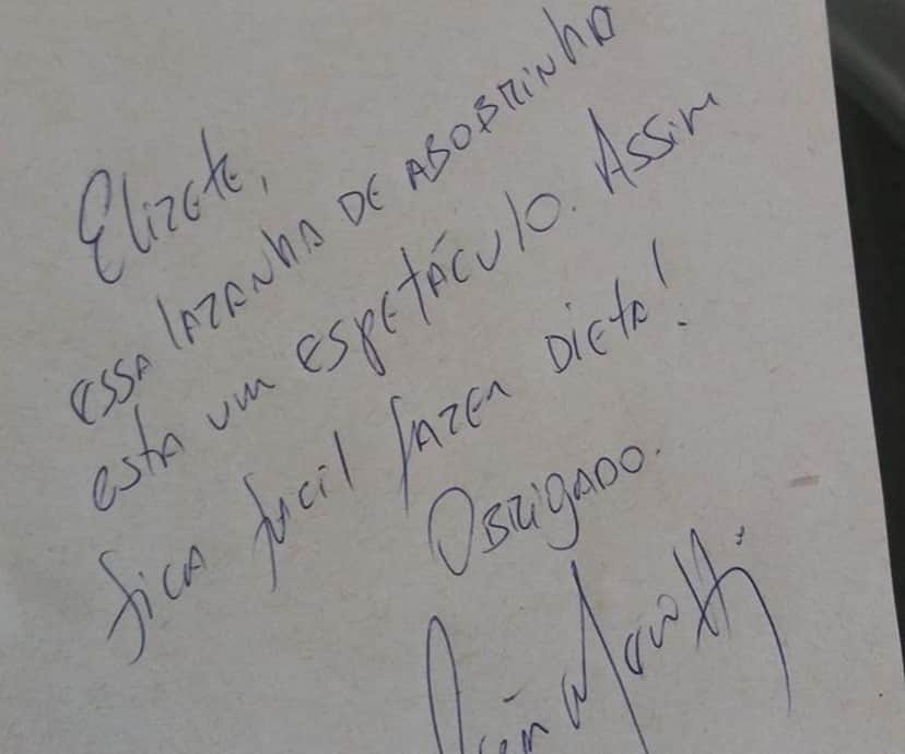 Cesar Menotti mostrou uma carta que havia deixado para a funcionária que faleceu (Foto: Reprodução / Instagram) Cesar Menotti mostrou uma carta que havia deixado para a funcionária que faleceu (Foto: Reprodução / Instagram)