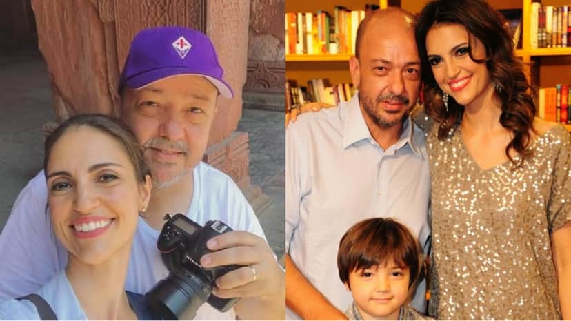 Chris Flores e seu marido Ricardo Corrêa; ao lado, o filho Gabriel (Reprodução/ Instagram) Chris Flores e seu marido Ricardo Corrêa; ao lado, o filho Gabriel (Reprodução/ Instagram)