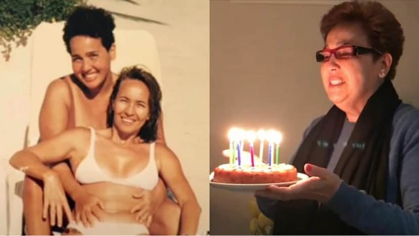 A atriz foi casada com a personal trainer por 10 anos; Foto de seu último aniversário A atriz foi casada com a personal trainer por 10 anos; Foto de seu último aniversário