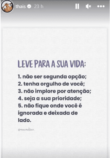 Ex-esposa de Pedro Leonardo, filho do cantor Leonardo, surgiu com indireta nas redes sociais e deixou os seguidores intrigados - Foto Reprodução Ex-esposa de Pedro Leonardo, filho do cantor Leonardo, surgiu com indireta nas redes sociais e deixou os seguidores intrigados - Foto Reprodução