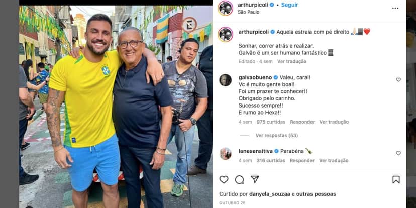 De acodo com Léo Dias, Arthur Picoli ganhou R$ 500 mil (Reprodução) De acodo com Léo Dias, Arthur Picoli ganhou R$ 500 mil (Reprodução)