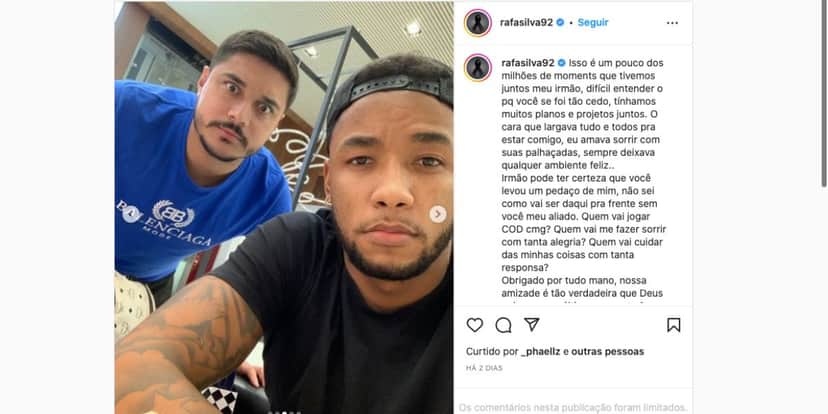 Famoso fala sobre morte de amigo (Reprodução) Famoso fala sobre morte de amigo (Reprodução)