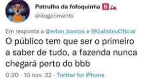 Internautas criticaram eliminação dupla em A Fazenda 14 (Foto: Reprodução / Twitter) Internautas criticaram eliminação dupla em A Fazenda 14 (Foto: Reprodução / Twitter)