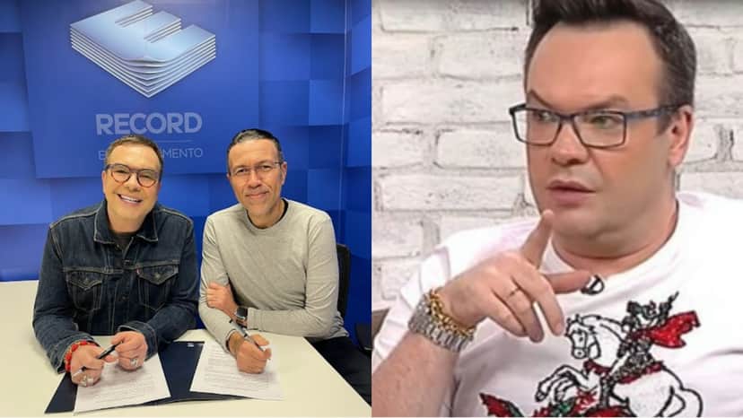 O jornalista das celebridades ao lado de Paulo Calil, diretor executivo da Record Entretenimento O jornalista das celebridades ao lado de Paulo Calil, diretor executivo da Record Entretenimento
