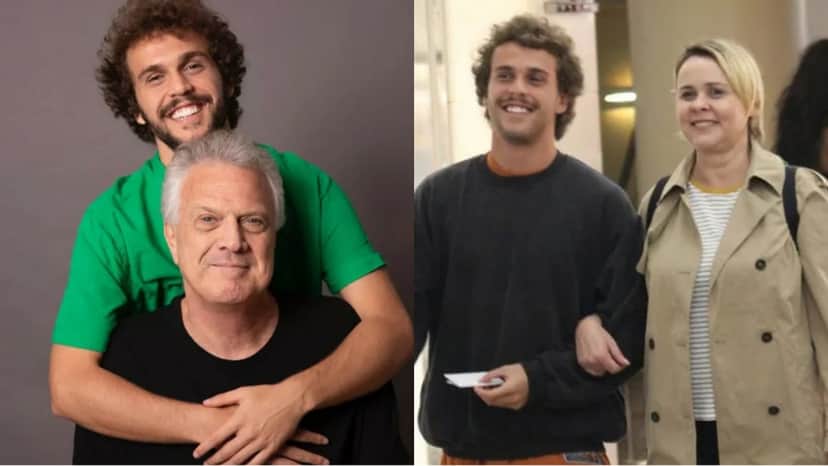 Theo Bial, filho de Pedro Bial e Giulia Gam, causa delírios com música e beleza herdada dos pais Theo Bial, filho de Pedro Bial e Giulia Gam, causa delírios com música e beleza herdada dos pais