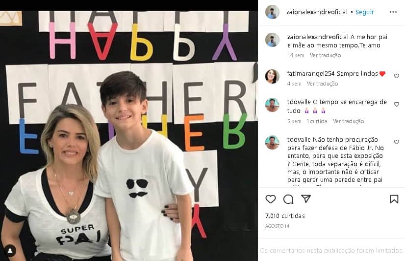 Záion se declarou para a mãe famosa (Foto: Reprodução/ Instagram) Záion se declarou para a mãe famosa (Foto: Reprodução/ Instagram)