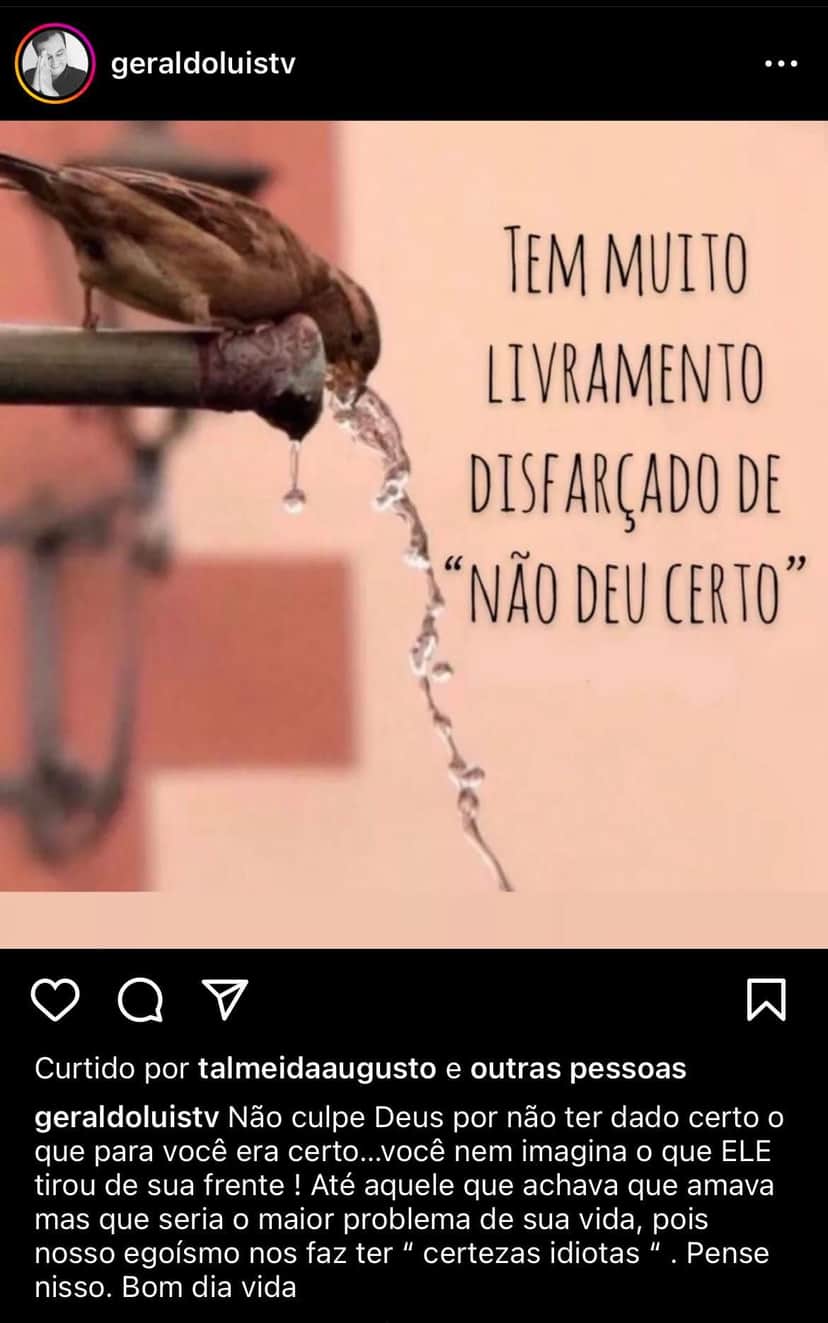 Geraldo Luís entrega mensagem forte sobre livramento Geraldo Luís entrega mensagem forte sobre livramento