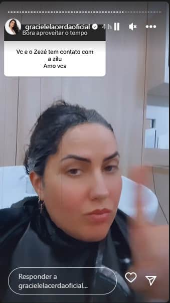 Graciele expõe relação com Zilu Godói - Foto: Reprodução Graciele expõe relação com Zilu Godói - Foto: Reprodução