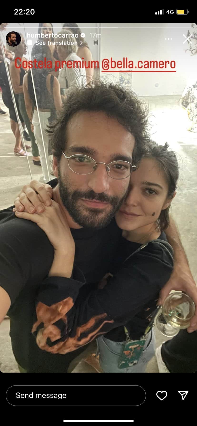 O ator ao lado de Bella Camero - Foto: Reprodução O ator ao lado de Bella Camero - Foto: Reprodução