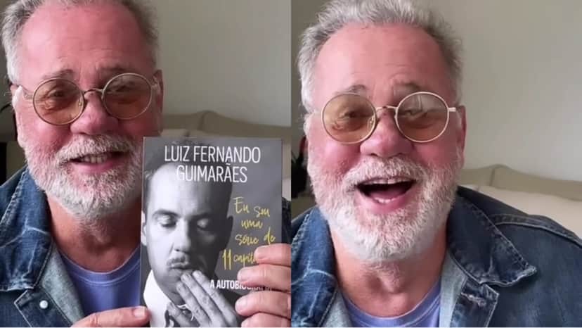 Luiz Fernando Guimarães em suas redes sociais mostra sua biografia recém lançada Luiz Fernando Guimarães em suas redes sociais mostra sua biografia recém lançada