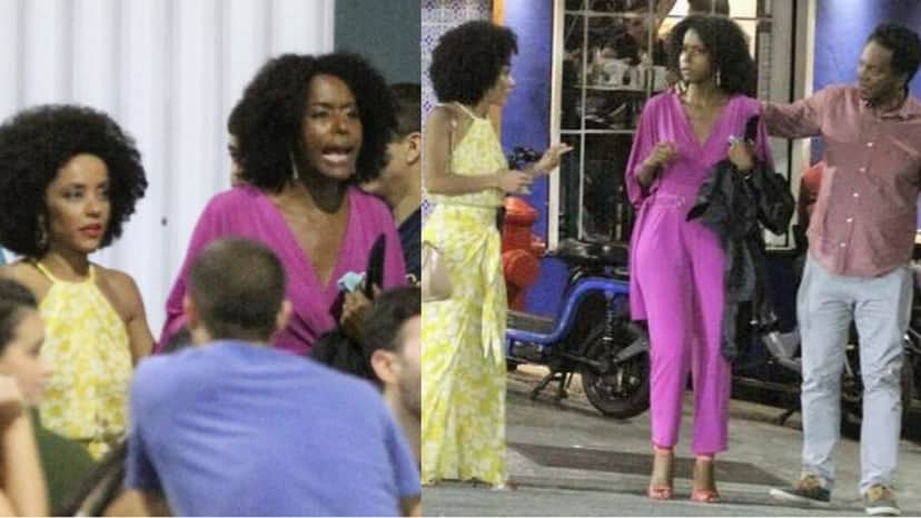 Maju Coutinho ao lado de Valéria Almeida em jantar no Leblon (Reprodução/ Extra) Maju Coutinho ao lado de Valéria Almeida em jantar no Leblon (Reprodução/ Extra)