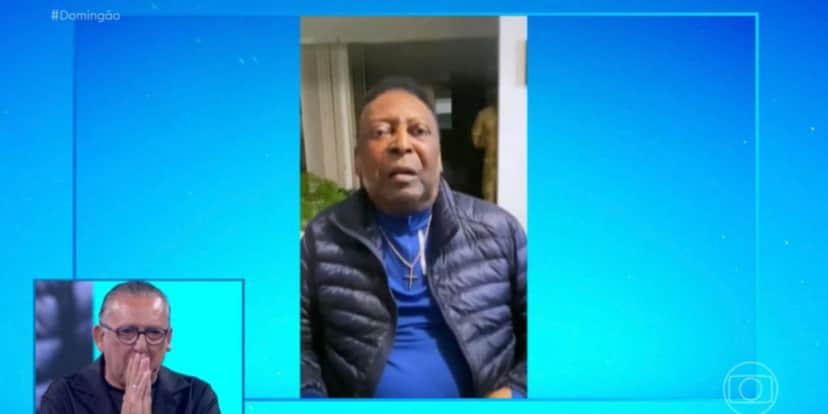 Pelé deixou depoimento para Galvão Bueno no Domingão com Huck (Foto: Reprodução) Pelé deixou depoimento para Galvão Bueno no Domingão com Huck (Foto: Reprodução)