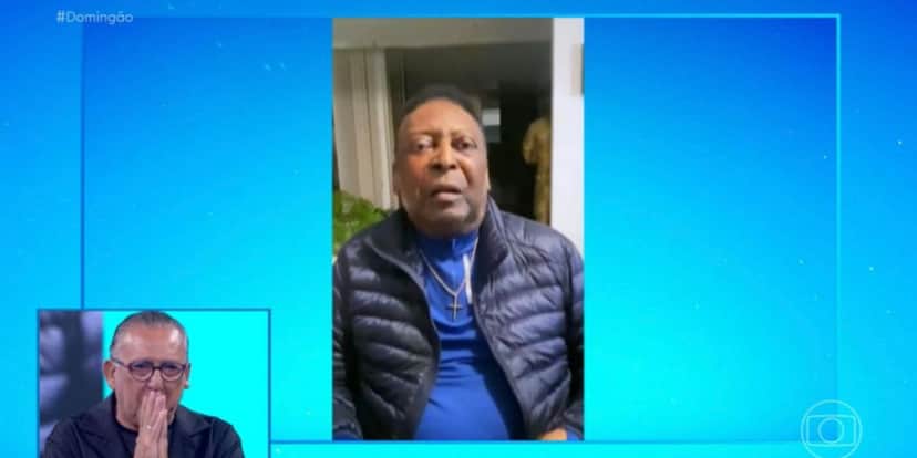 Pelé deixou depoimento para Galvão Bueno no Domingão com Huck (Foto: Reprodução) Pelé deixou depoimento para Galvão Bueno no Domingão com Huck (Foto: Reprodução)