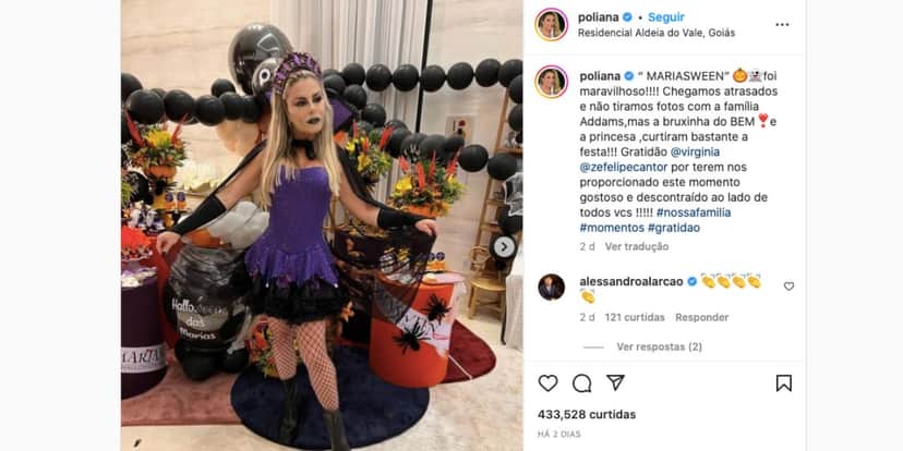Poliana Rocha fala sobre festa de Zé Felipe e Virgínia Fonseca (Reprodução) Poliana Rocha fala sobre festa de Zé Felipe e Virgínia Fonseca (Reprodução)