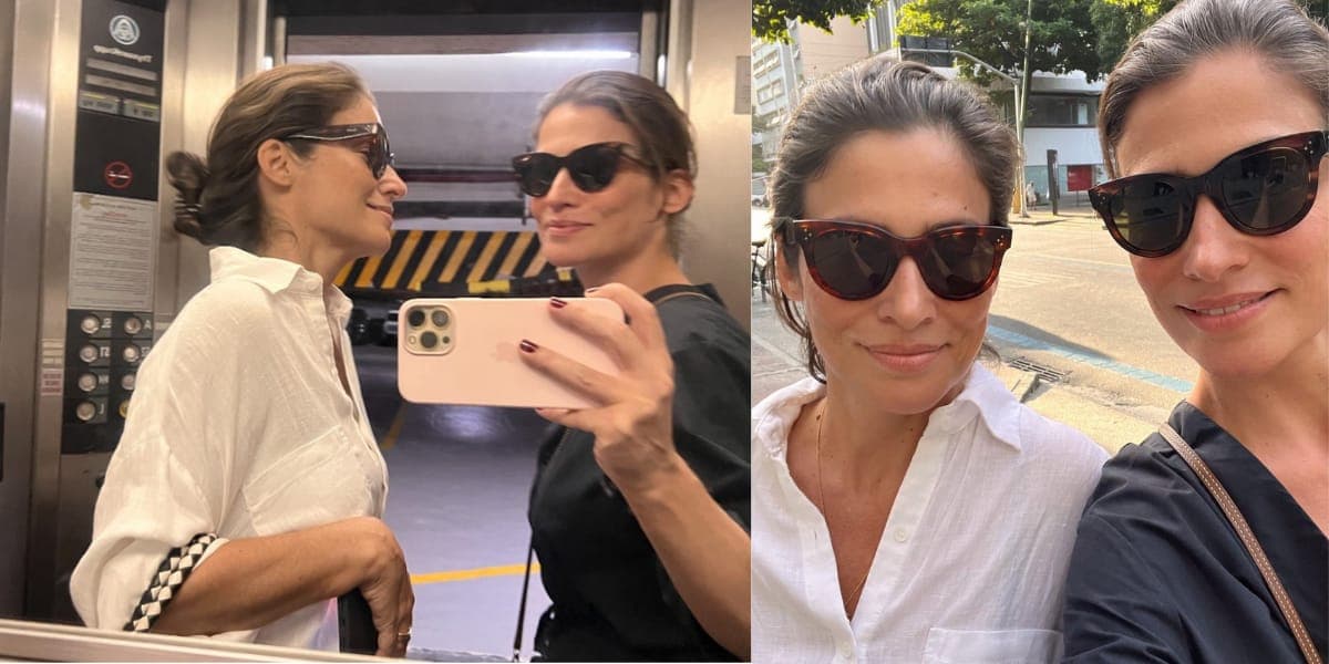 Quando Renata Vasconcellos e Lanza Mazza estão de óculos escuros é muito difícil identificar quem é quem (Reprodução: Instagram) Quando Renata Vasconcellos e Lanza Mazza estão de óculos escuros é muito difícil identificar quem é quem (Reprodução: Instagram)